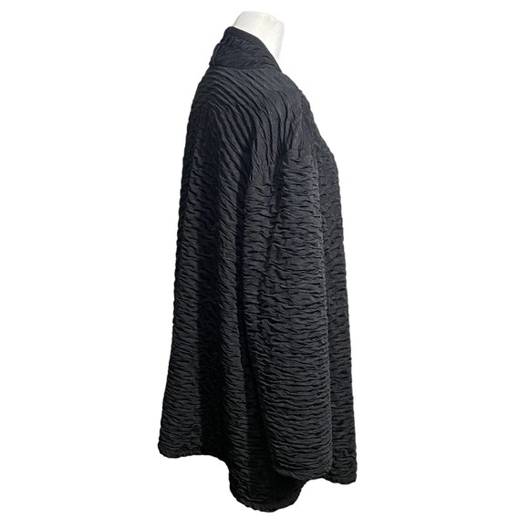 Sole Dione Studio Open Front Cascading Coatigan Black Women Plus Sz 2X Soho Art - Picture 4 of 11